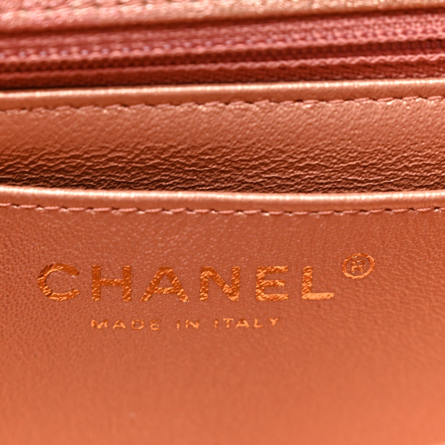 Chanel Metallic Lambskin Quilted Ombre Mini Rectangular Flap Pink 6 of 10