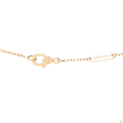 Van Cleef & Arpels 18K Yellow Gold Diamond Yellow Mother of Pearl Vintage Alhambra Pendant Necklace 5 of 7