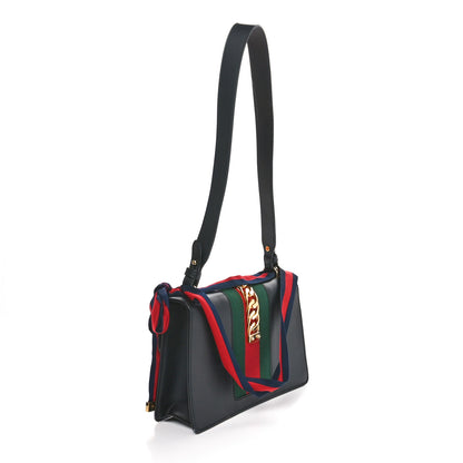 Gucci Calfskin Small Sylvie Shoulder Bag Black 2 of 10