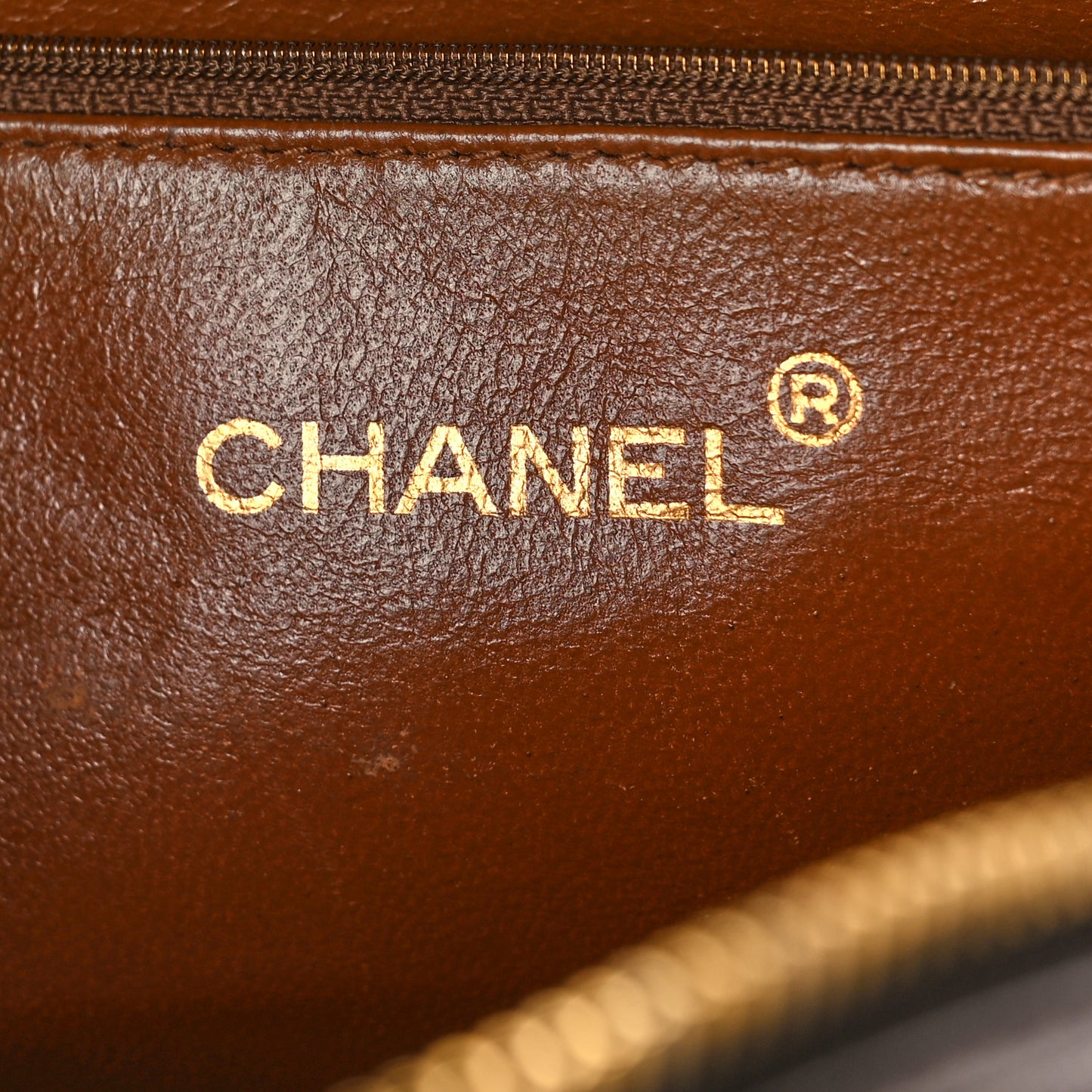 Lambskin Quilted Camera Case Brown