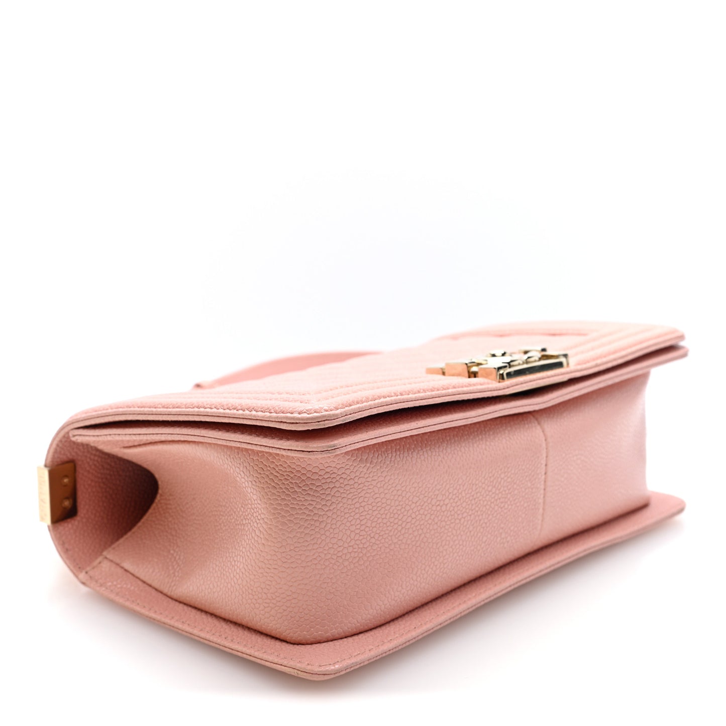 Caviar Quilted Medium Boy Flap Light Pink