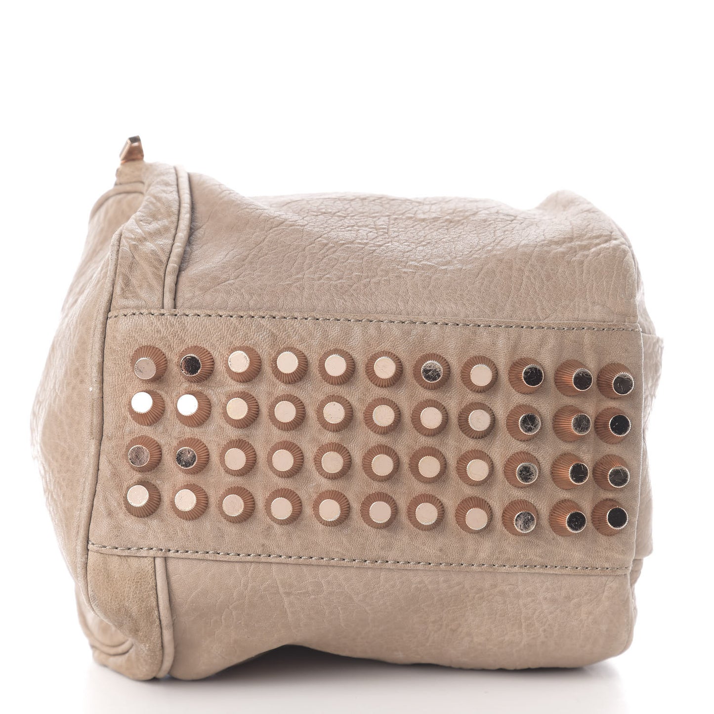 Pebbled Lambskin Angela Pochette Latte Rose Gold Hardware