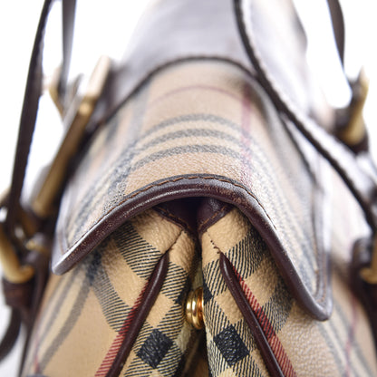 Burberry Haymarket Check Buckle Satchel 28 of 30