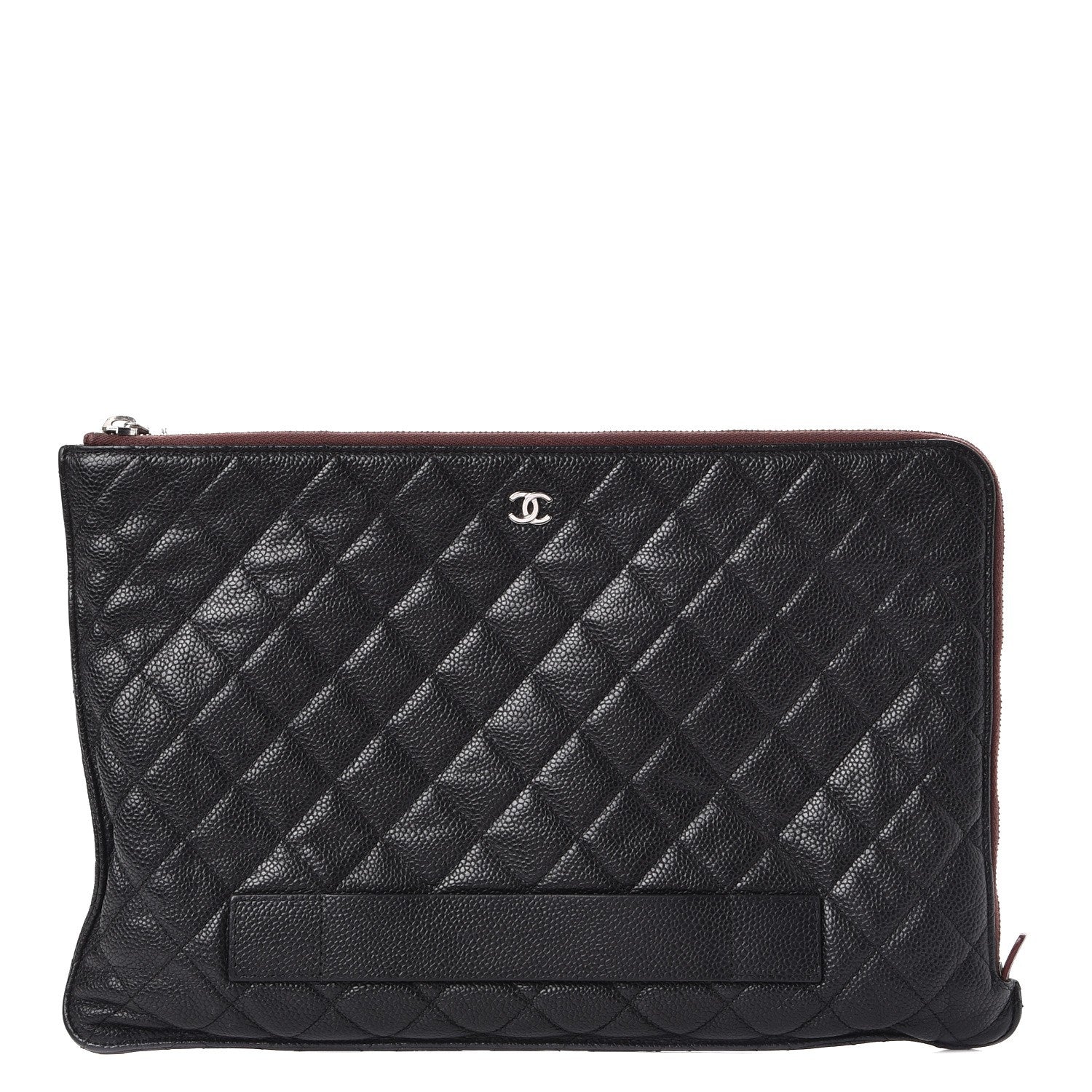Chanel Caviar Quilted Large Slide Pouch Black 1 of 10