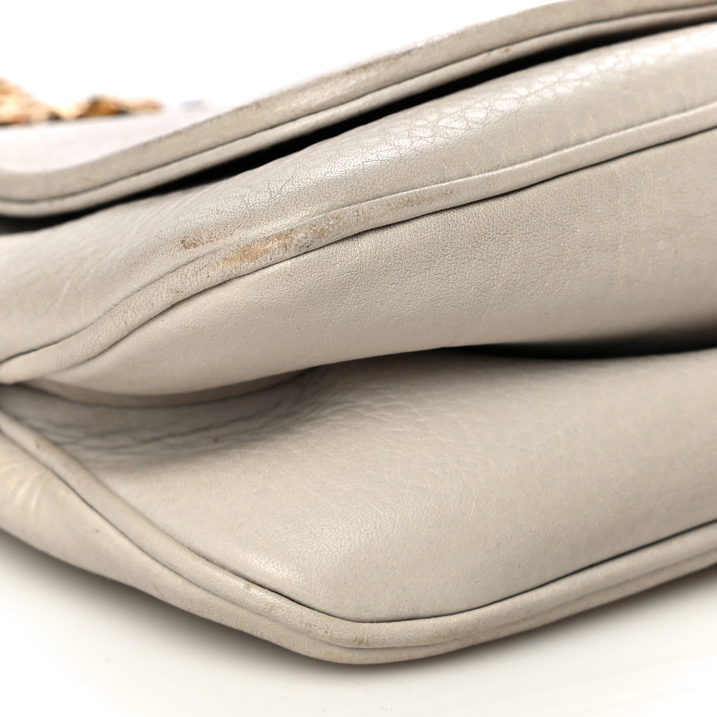 Pebbled Calfskin Small 1973 Chain Shoulder Bag Off White