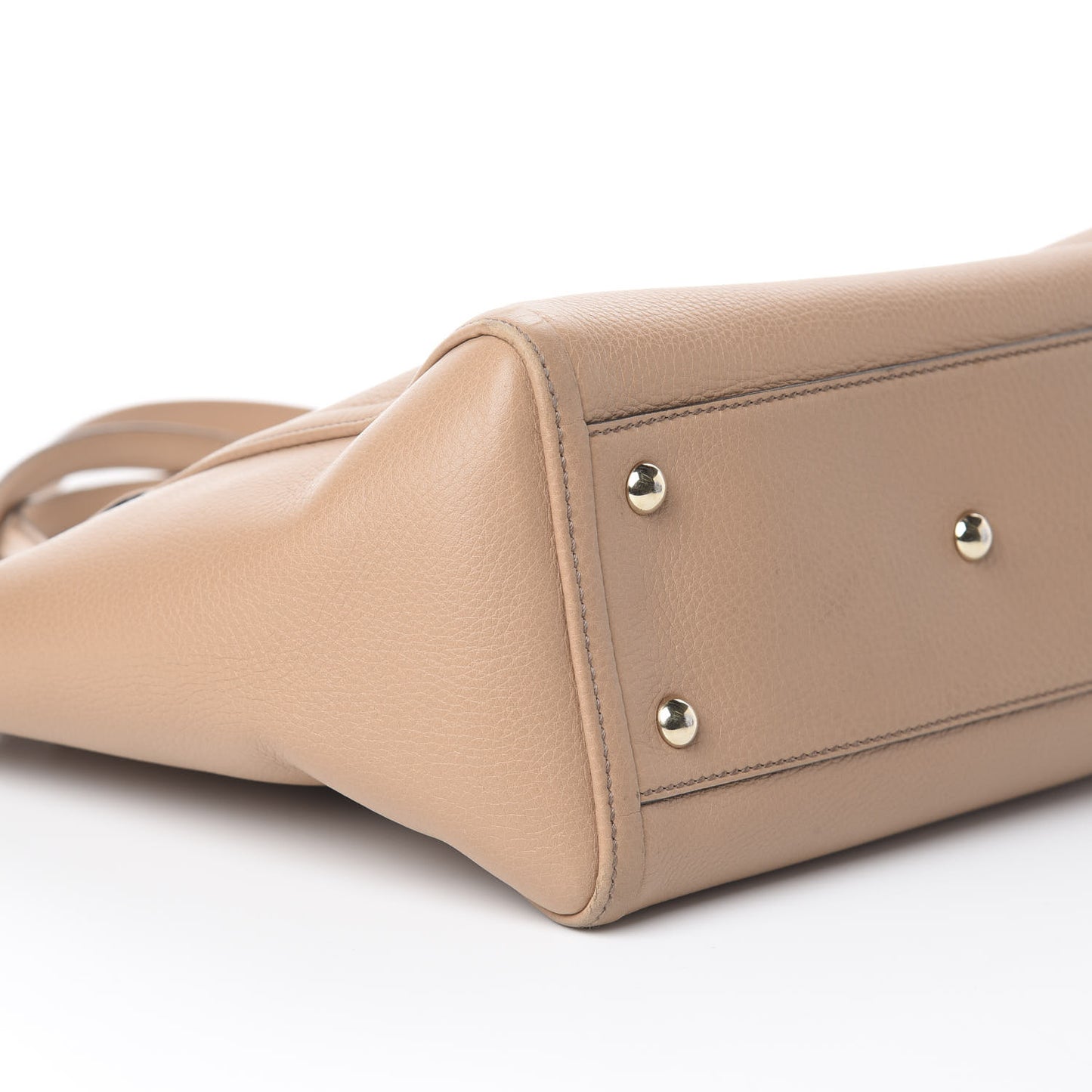 Pebbled Calfskin Small Soho Top Handle Bag Camelia