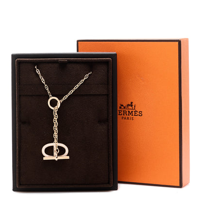 Hermes 18K Rose Gold Diamond GM Chaine D'Ancre Contour Pendant Necklace ST 6 of 6