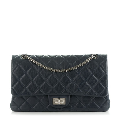 Chanel Aged Calfskin Quilted 2.55 Reissue 227 Flap Dark Navy 1 of 8