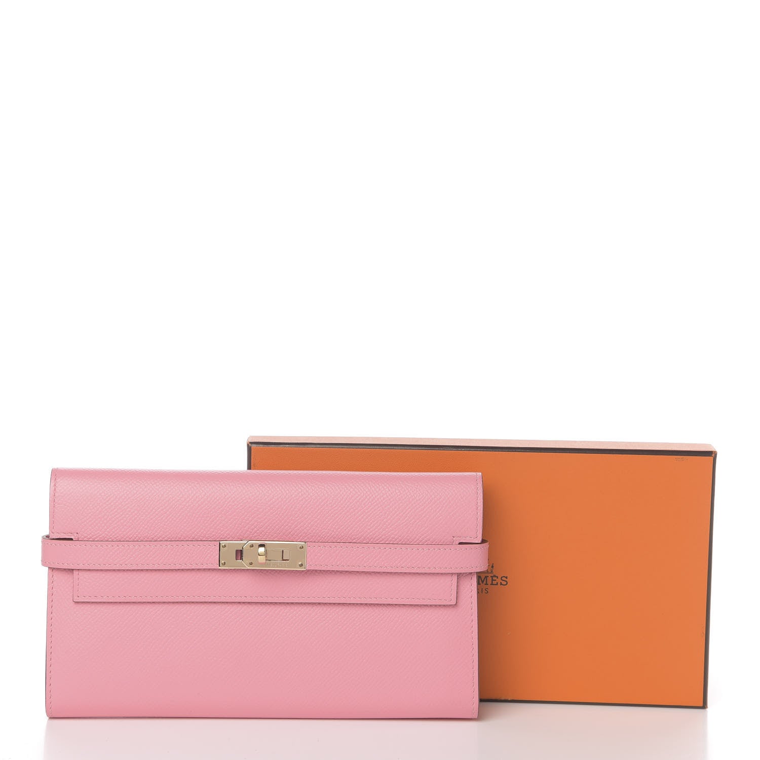 Hermes Epsom Kelly Longue Wallet Rose Confetti 7 of 7