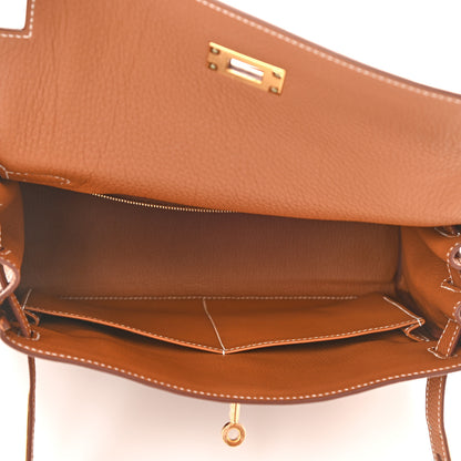 Hermes Togo Kelly Retourne 28 Gold 5 of 11