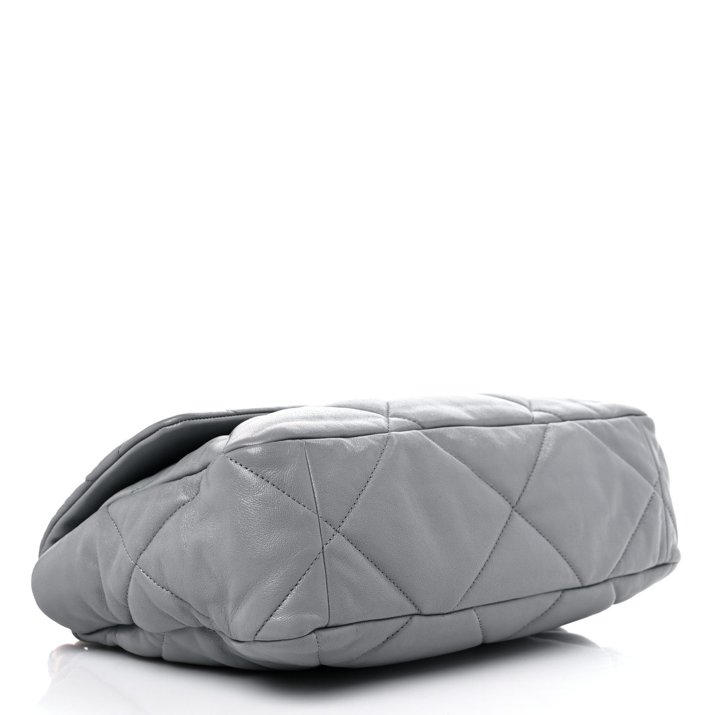 Lambskin Quilted Large Chanel 19 Flap Grey