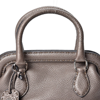 Fendi Metallic Calfskin Romano Selleria Mini Adele 1328 Bag Grey 9 of 11