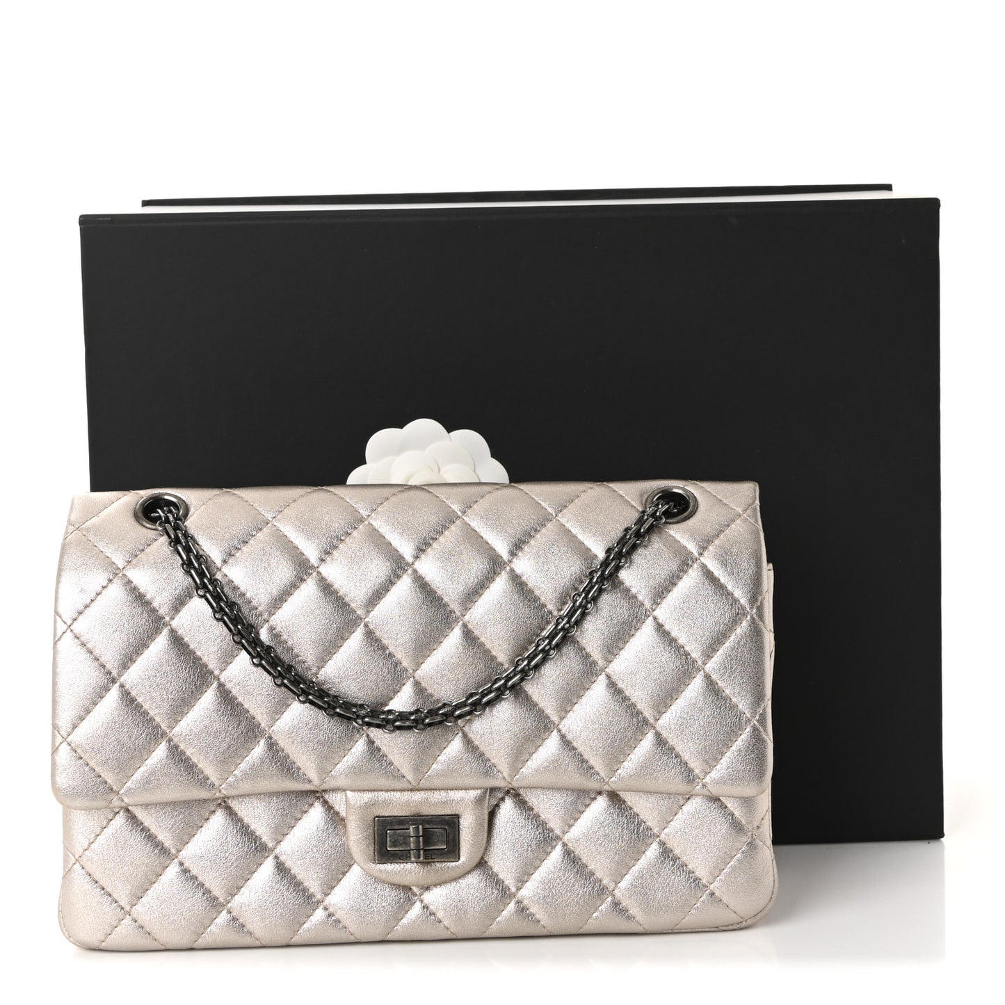 Metallic Calfskin Quilted 2.55 Reissue 226 Flap Light Pink