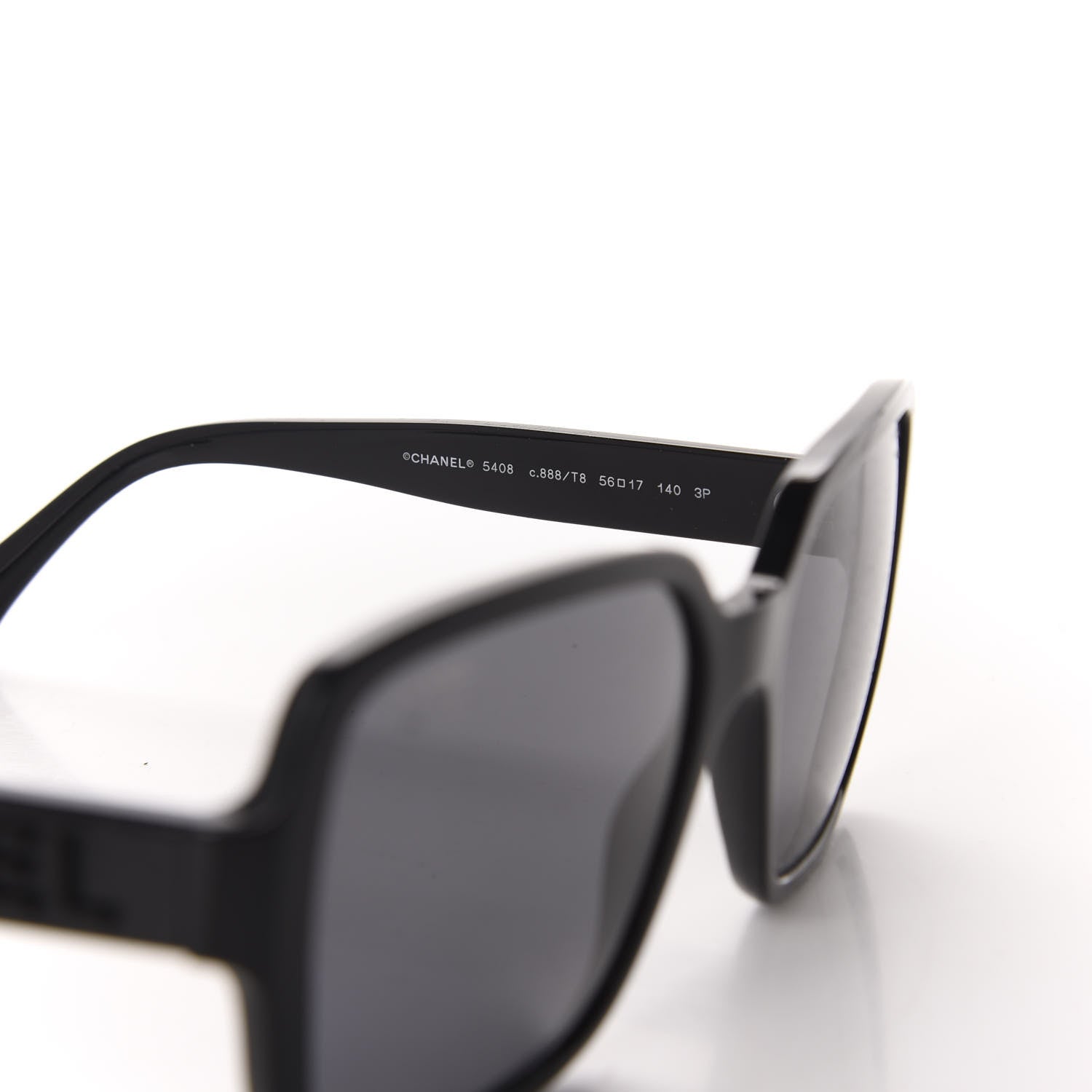 Chanel Acetate Polarized Square Sunglasses 5408 Black 6 of 8