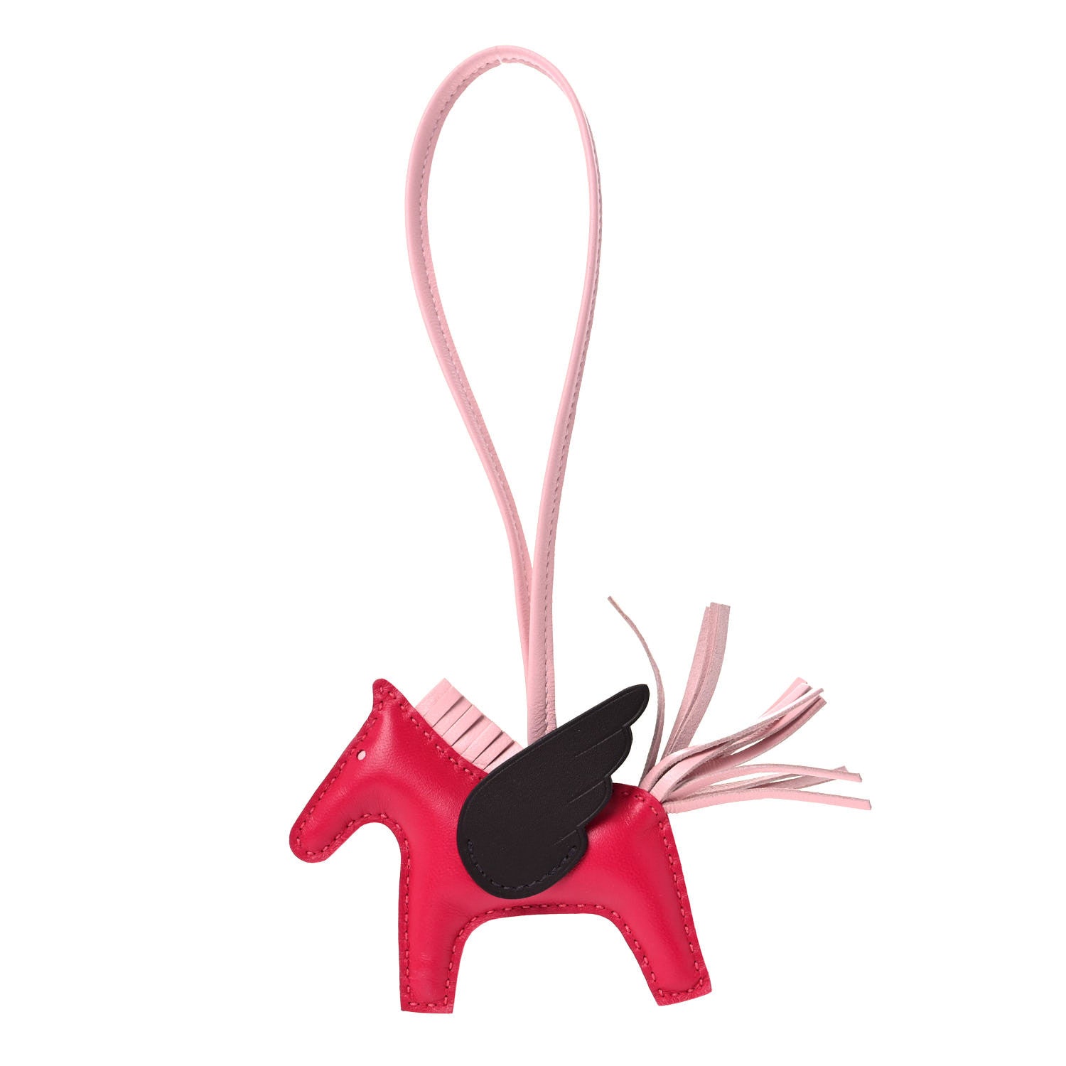 Hermes Milo Lambskin Grigri Rodeo Pegase Horse Bag Charm PM Framboise Rose Sakura Rouge Sellier 1 of 5