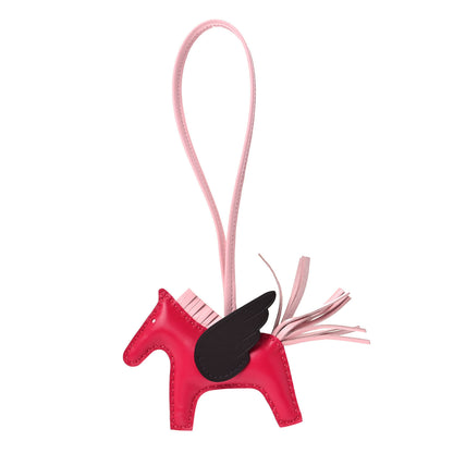 Hermes Milo Lambskin Grigri Rodeo Pegase Horse Bag Charm PM Framboise Rose Sakura Rouge Sellier 1 of 5