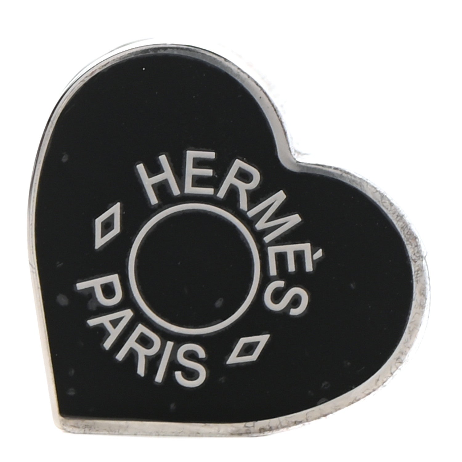 Hermes Palladium Coeur Scarf Ring Black 1 of 4