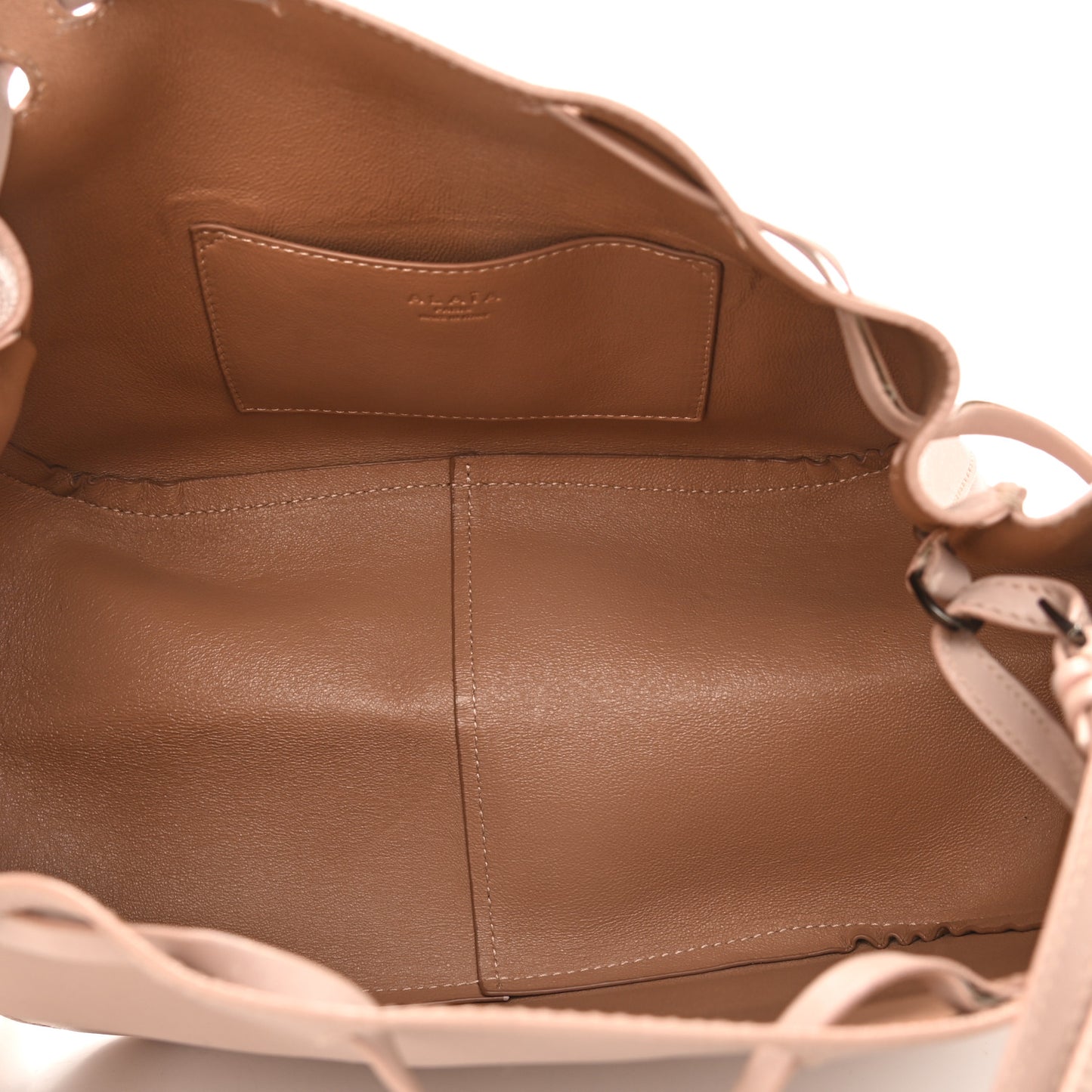 Calfskin Drawstring Shoulder Bag Sable