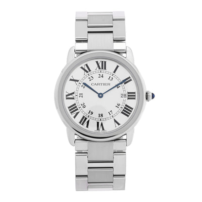 Cartier Stainless Steel 36mm Ronde Solo Quartz Watch 1 of 4