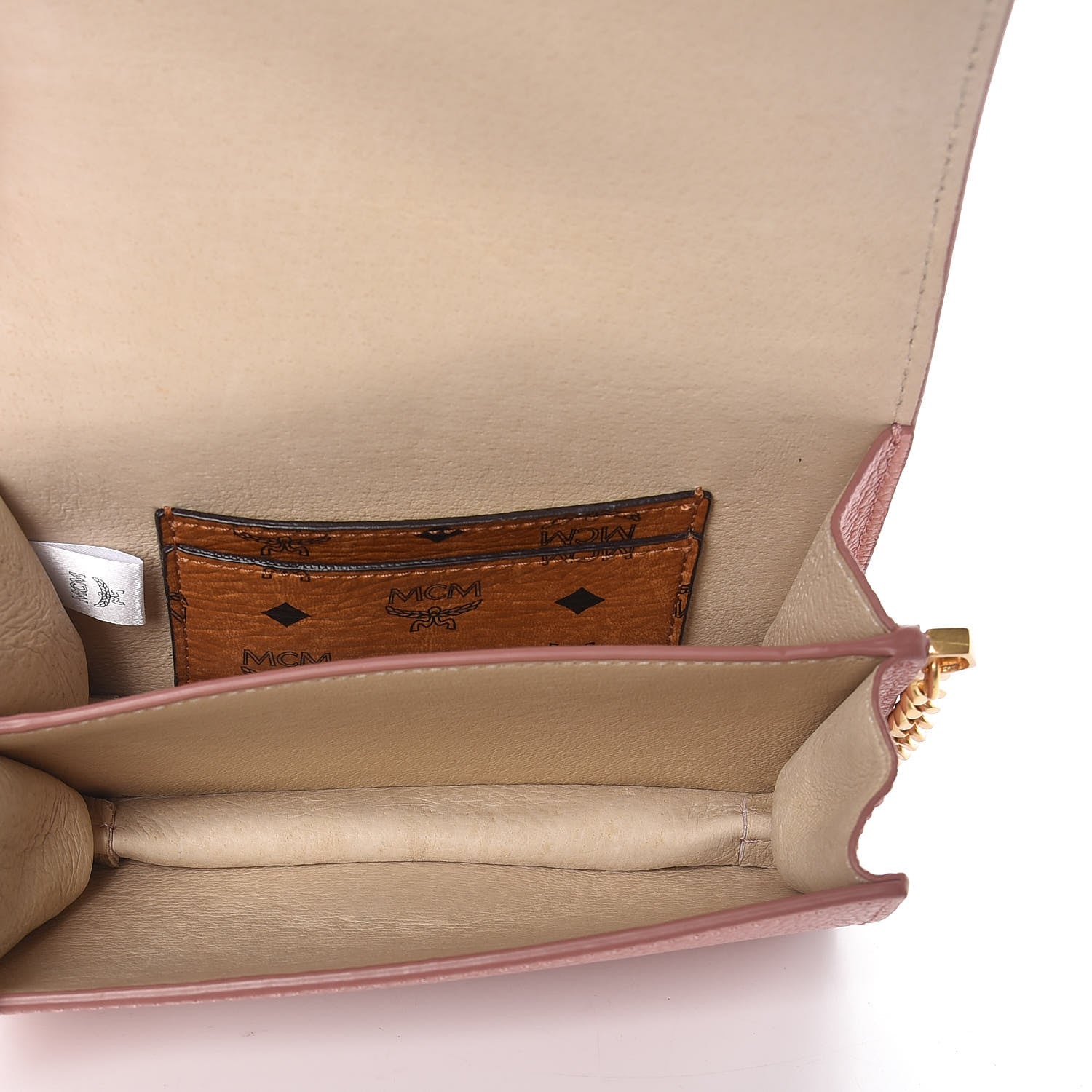 MCM Grained Calfskin Mini Karo Crossbody Bag Pink 5 of 10