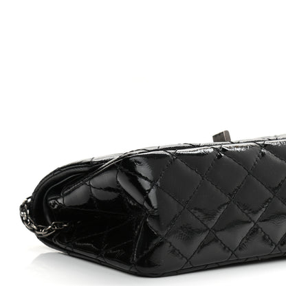 Chanel Crinkled Patent Quilted 2.55 Reissue 224 Flap Black 9 of 10
