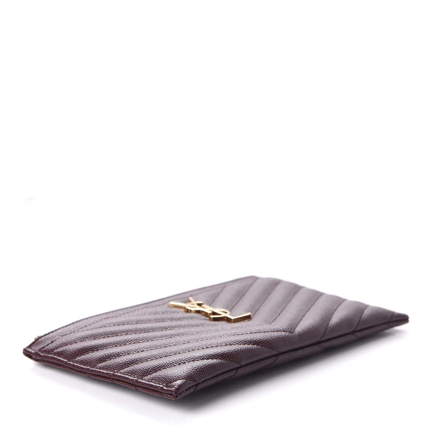 Grain De Poudre Chevron Monogram Bill Pouch Palissandre