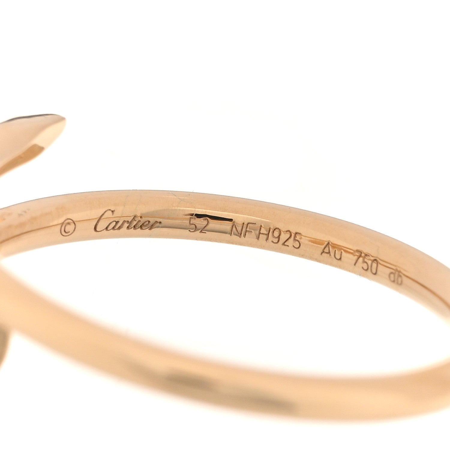 Cartier 18K Yellow Gold Small Juste Un Clou Ring 52 6 4 of 5