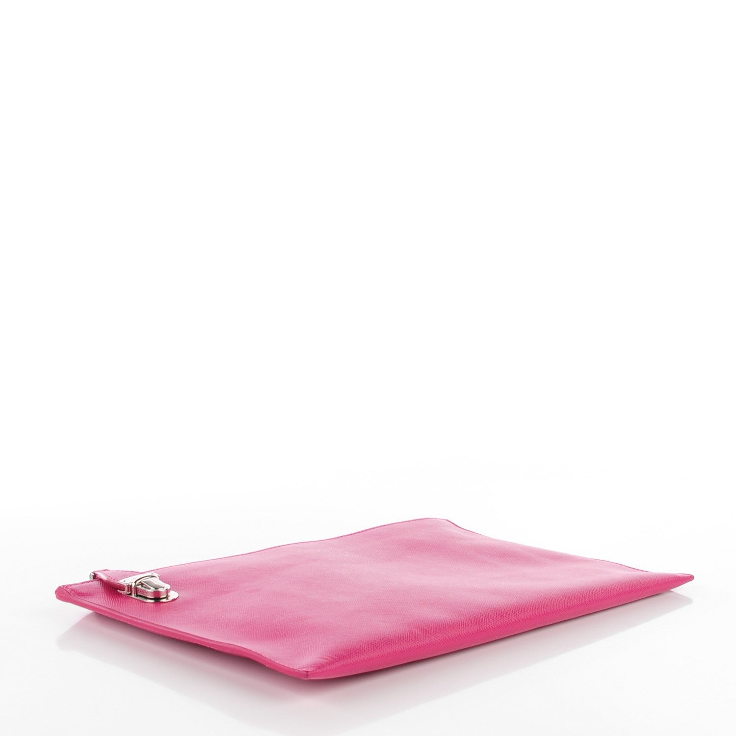 Prada Saffiano Lux Pochette Clutch Fuxia 4 of 9