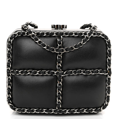 Chanel Lambskin Minaudiere Chain Clutch Black 1 of 11