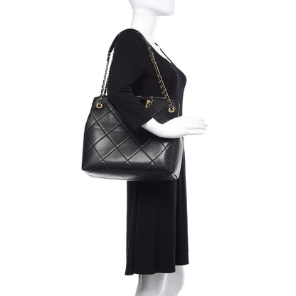 Chanel Caviar Quilted Large A Real Catch Shopping Bag Black 2 of 10