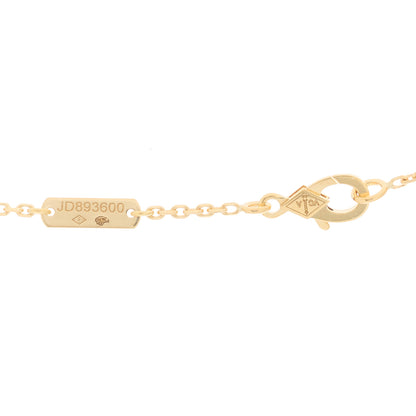 Van Cleef & Arpels 18K Yellow Gold Carnelian Vintage Alhambra Pendant Necklace 5 of 6