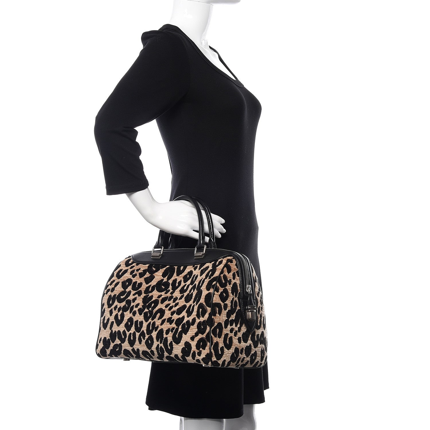 Louis Vuitton Jacquard Velvet Leopard Print Stephen Sprouse Speedy 2 of 9