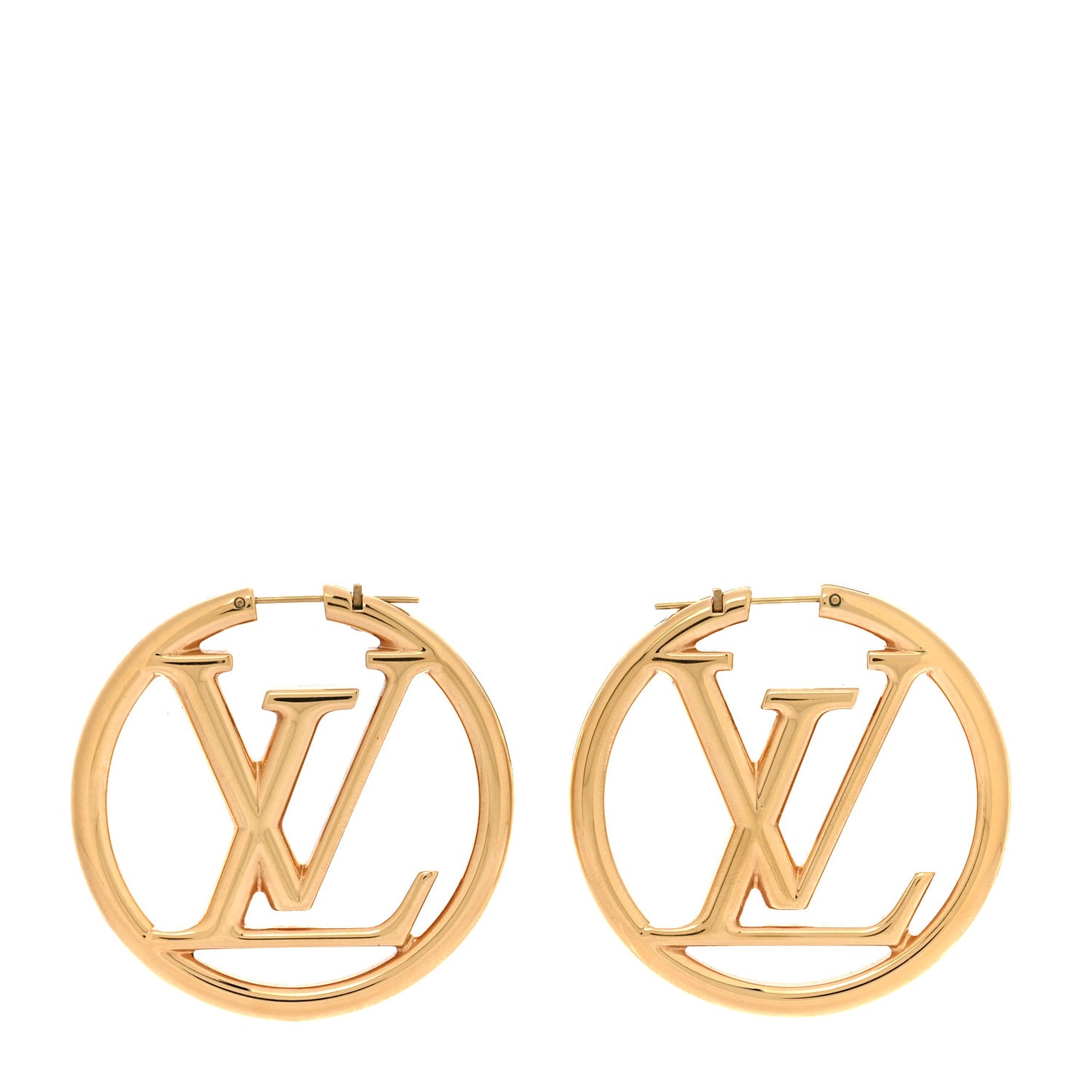 Metal Louise Hoop Earrings Gold