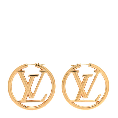 Louis Vuitton Metal Louise Hoop Earrings Gold 1 of 5