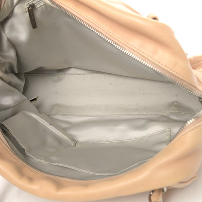 Chanel Lambskin Quilted Medium Chain Around Tote Beige 4 of 9