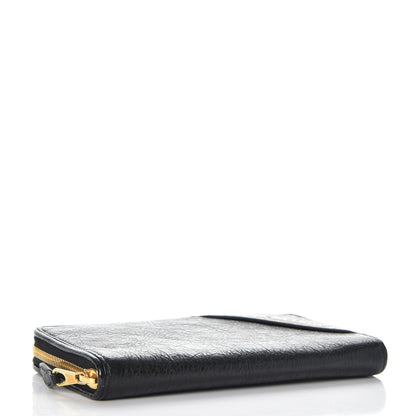 Balenciaga Agneau Blanket Continental Zip Around Wallet Black 4 of 7