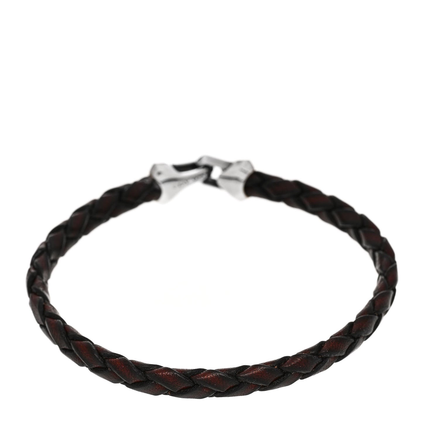 Sterling Silver Leather Armory Bracelet Brown
