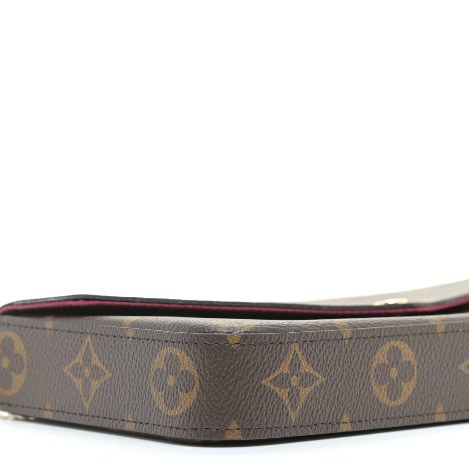 Louis Vuitton Monogram Pochette Felicie Chain Wallet Fuchsia 7 of 10