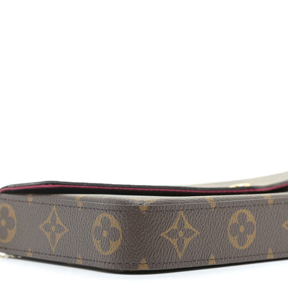 Louis Vuitton Monogram Pochette Felicie Chain Wallet Fuchsia 7 of 10