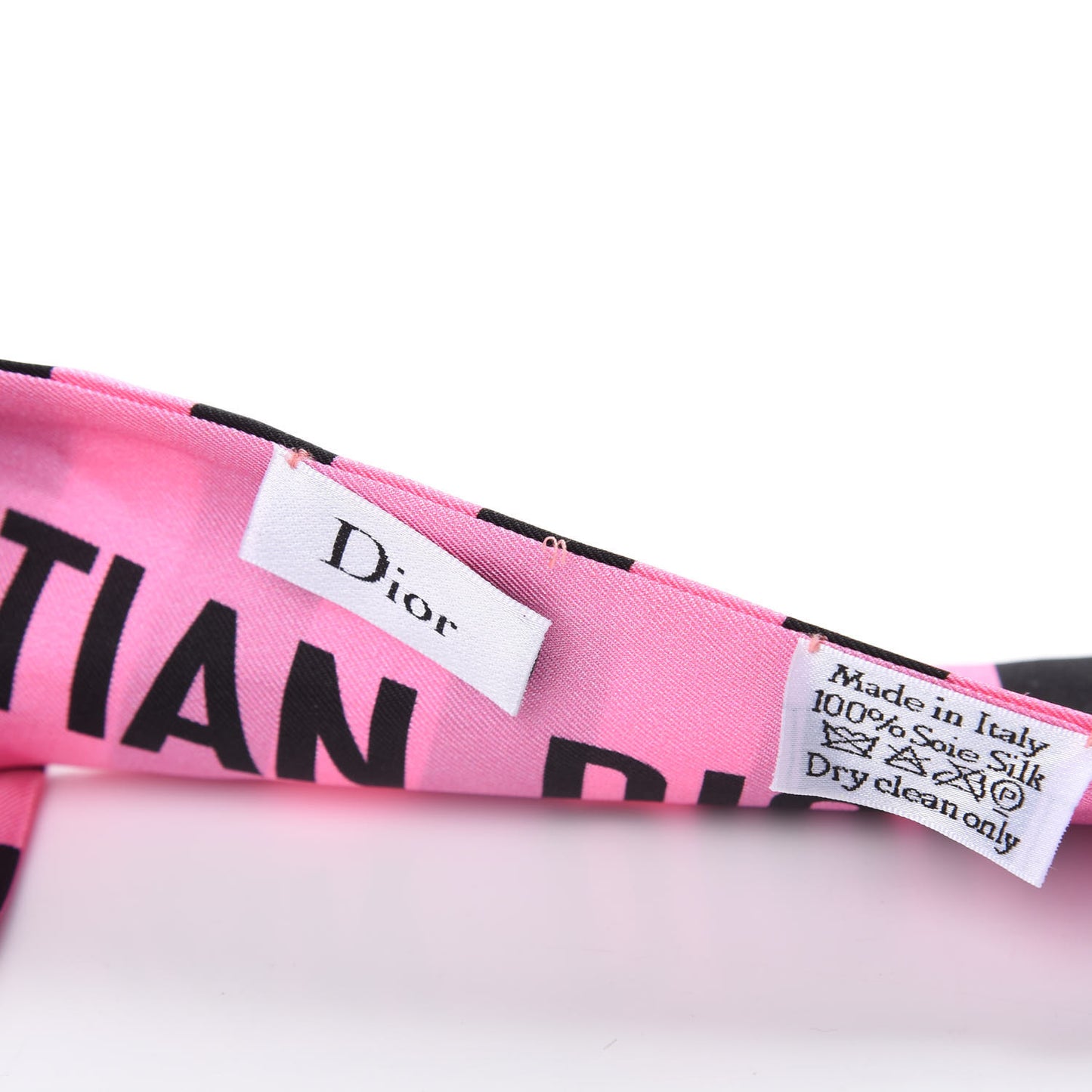 Silk Striped Mitzah Scarf Pink Black