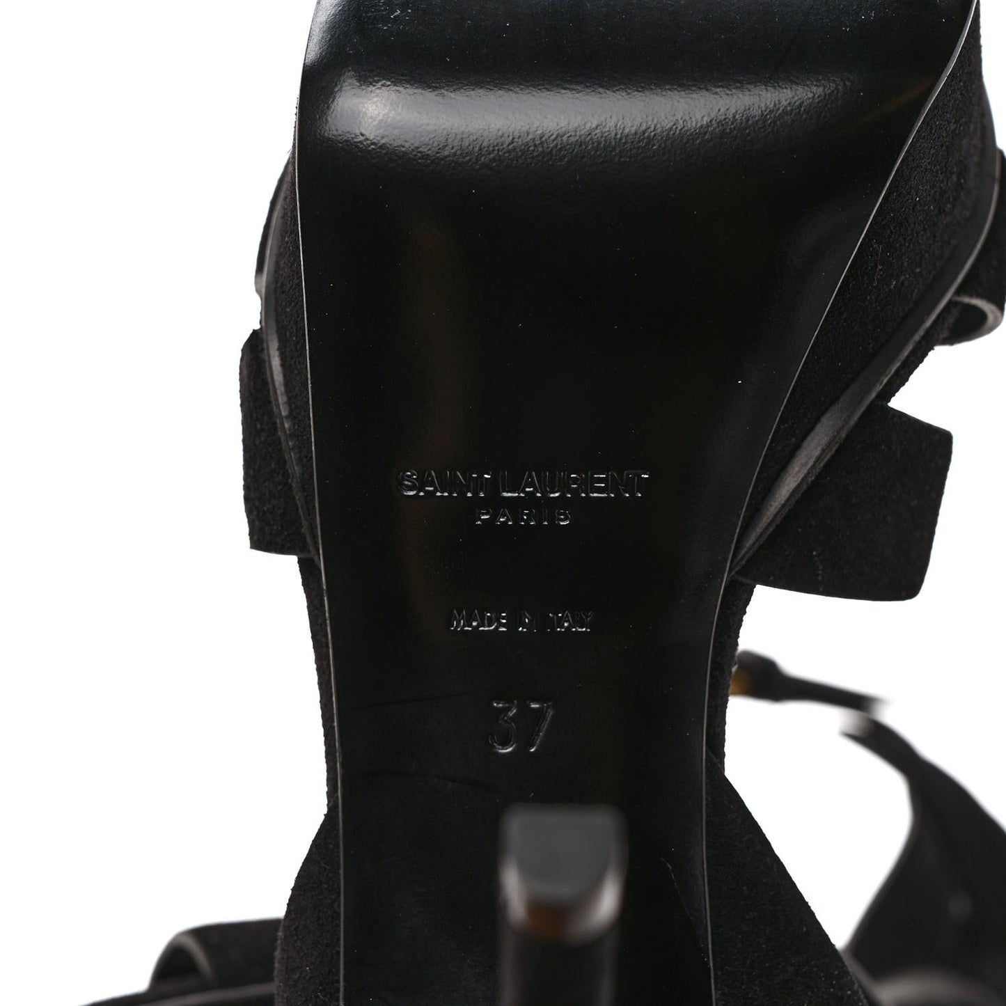 Suede Tribute 75 Platform Sandals 37 Black