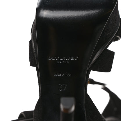 Saint Laurent Suede Tribute 75 Platform Sandals 37 Black 6 of 9