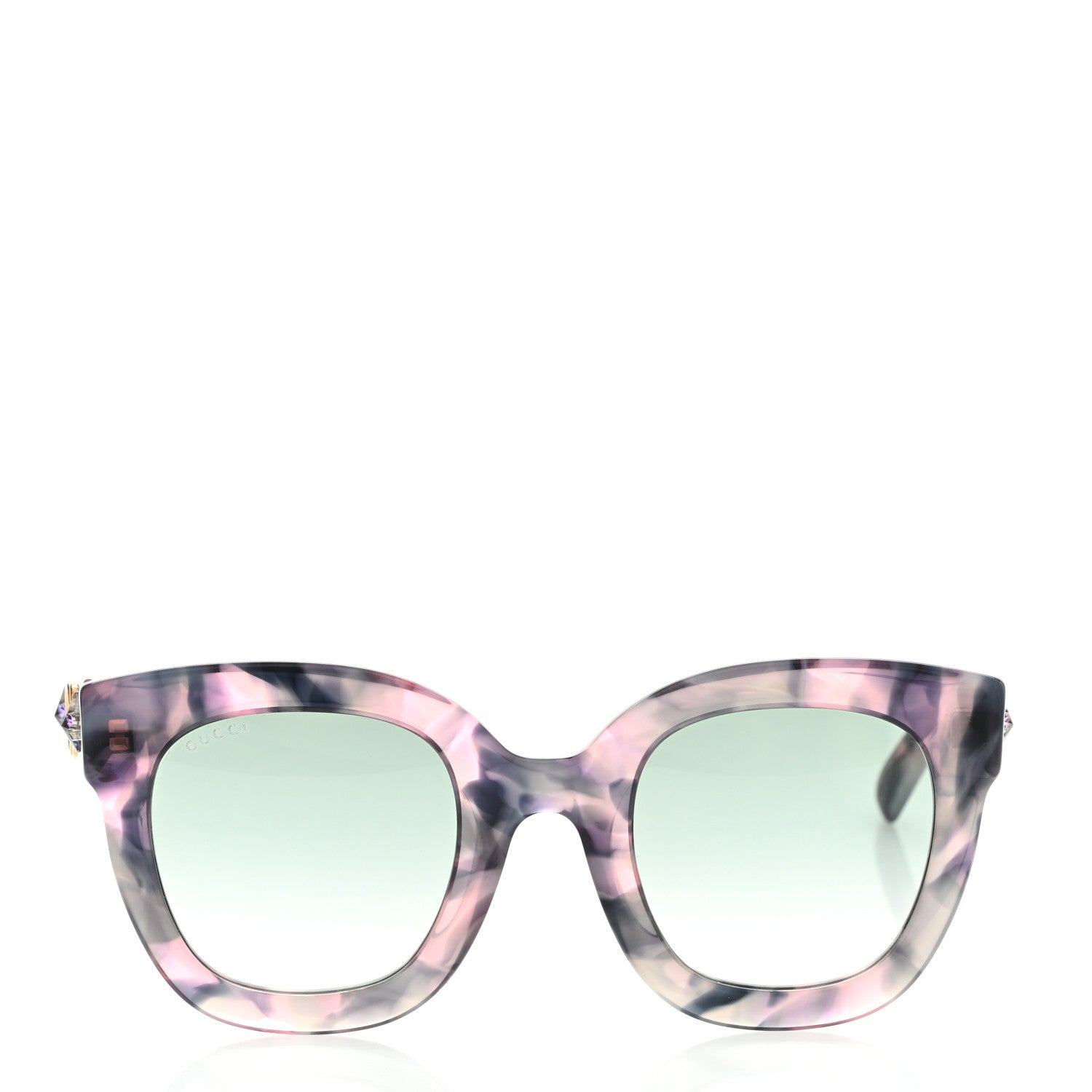 Gucci Round Frame GG Star Sunglasses GG0207S Grey Pink 2 of 8