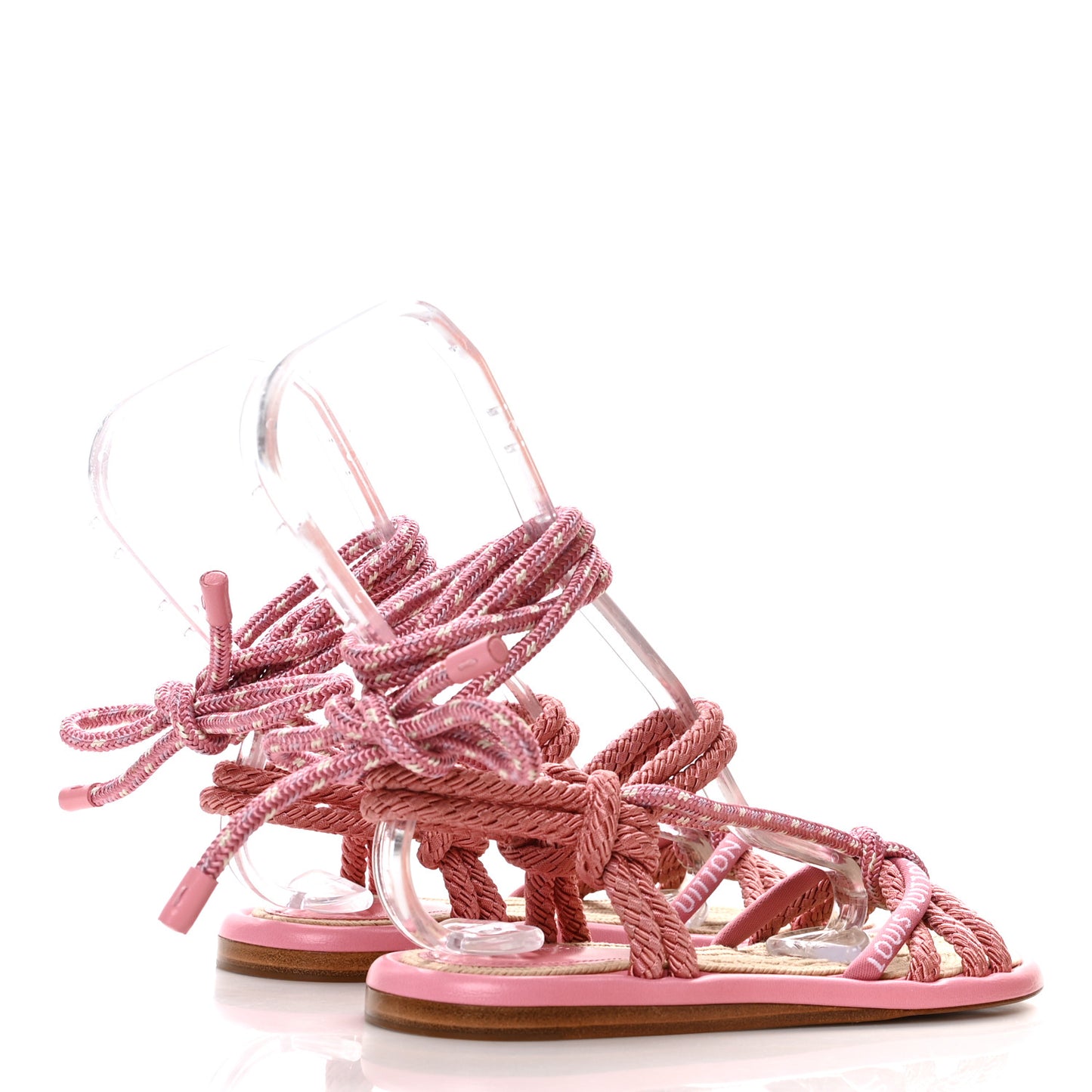 Fabric Maia Rope Flat Sandal 36 Rose Clair