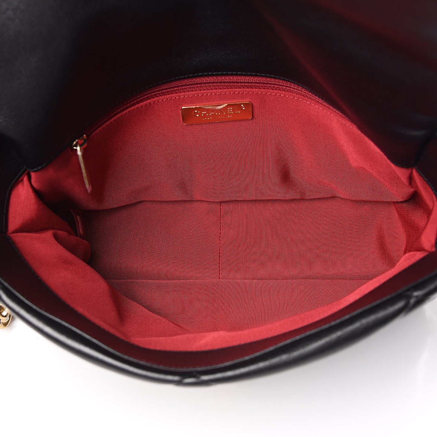 Lambskin Quilted Large 19 Flap Black