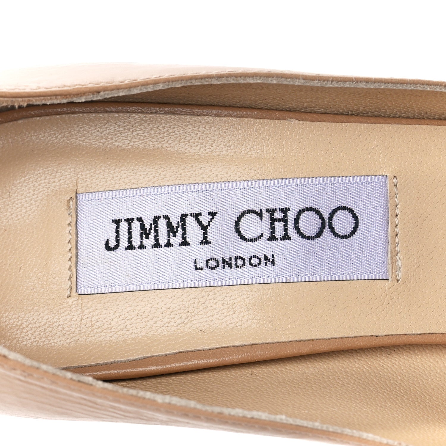 Jimmy Choo Calfskin Platform Peep Toe Pumps 38 Nude 7 of 9