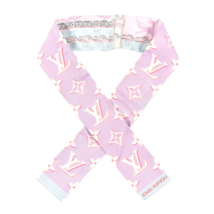 Louis Vuitton Silk Monogram Escale Perfect Match Bandeau Bleu Rose 1 of 3