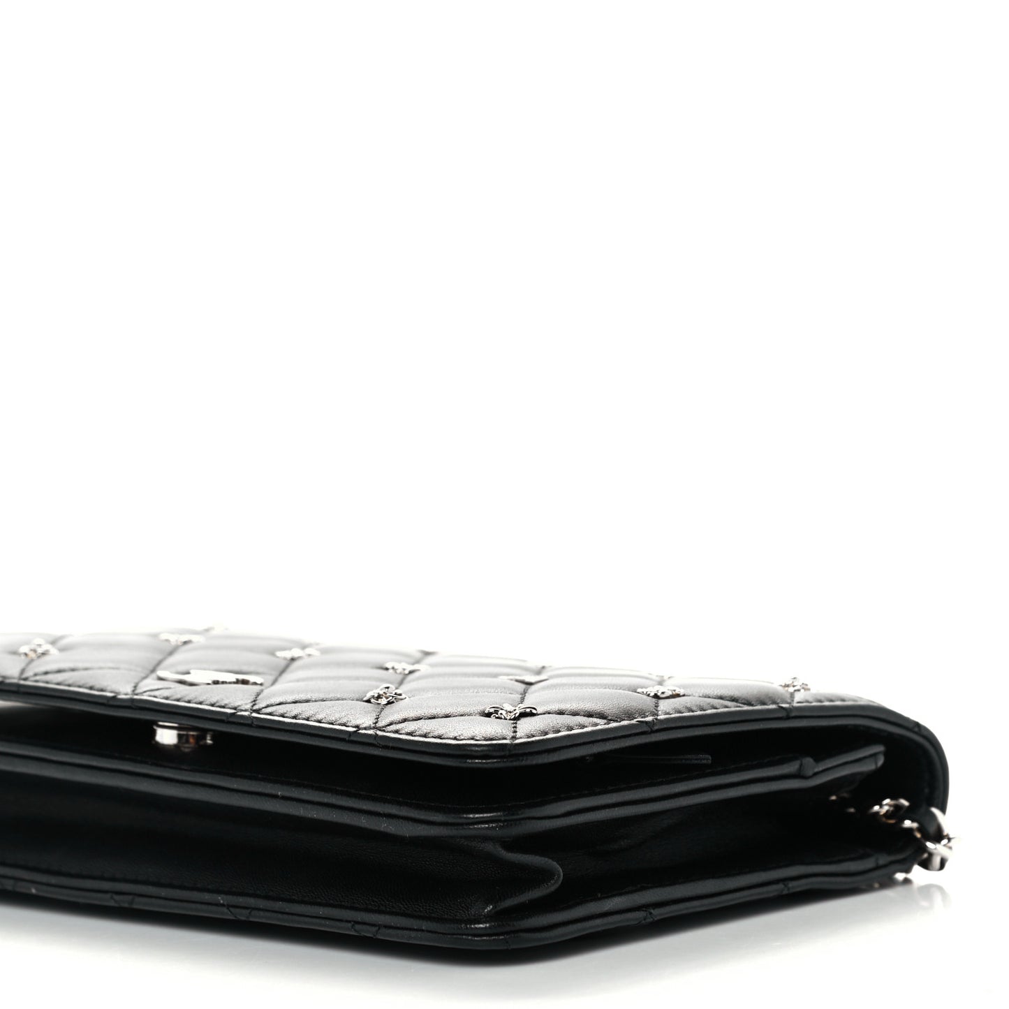 Lambskin Quilted All About Chanel Wallet On Chain WOC Black
