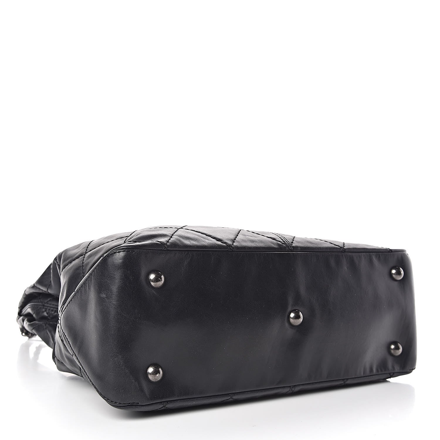 Chanel Aged Calfskin Quilted Coco Supple Hobo Black 4 of 10