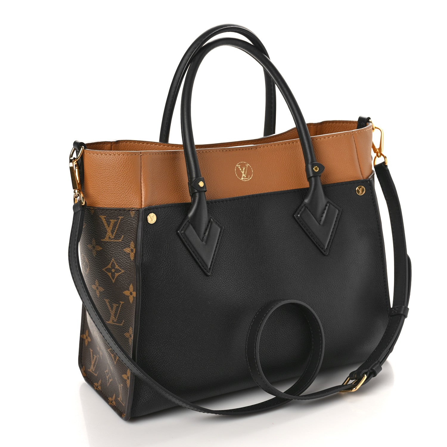 Louis Vuitton Calfskin Monogram On My Side Black 3 of 8